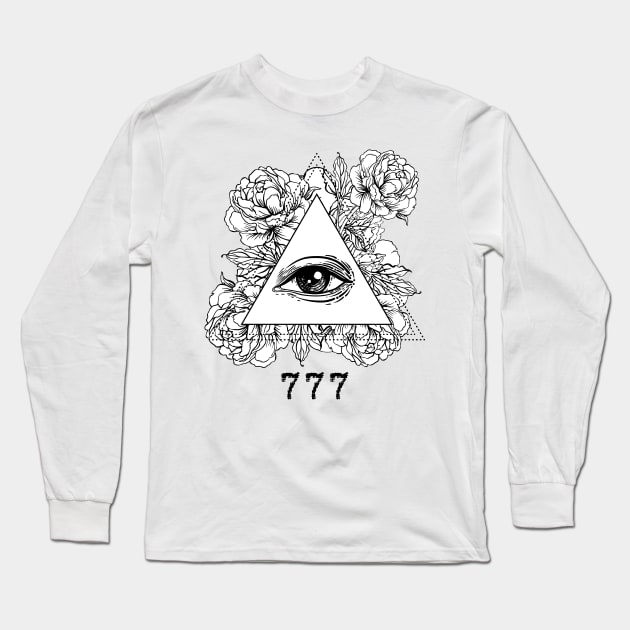 Mystic Numbers 777 Long Sleeve T-Shirt by Amanda Jane